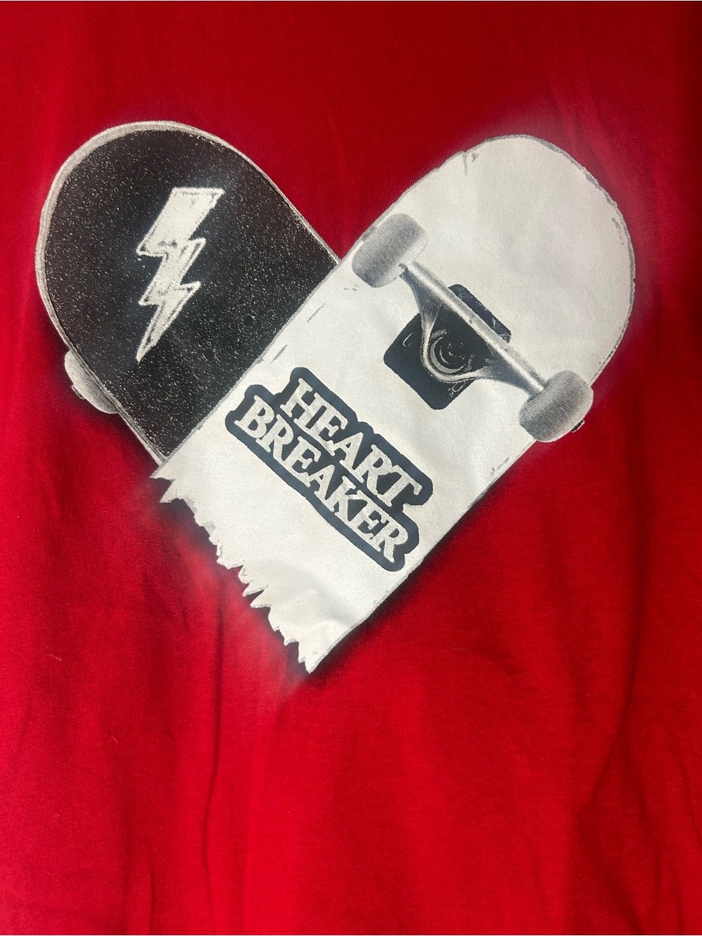 Skateboard punk red graphic tee old navy NWOT